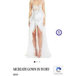 NWT Katie May McBeth Gown Ivory Size XS